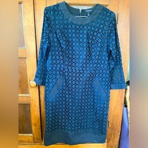 Cotton lace overlay dress